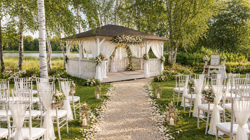 Rýchlo zostaviteľná drevená pergola na svadby – Čo potrebujete?