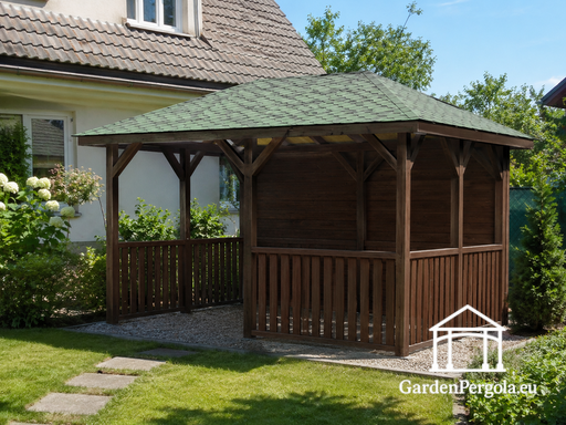 3 × 4 m DIY drevený altánok bez podlahy – čo potrebujete?