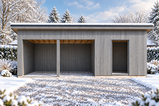 4 × 6 m drevník a záhradný sklad s pultovou strechou - garden gazebo pergola