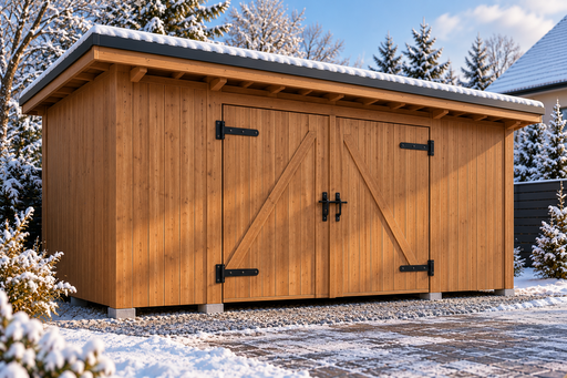 3 × 5 m drevený záhradný domček s dvojitými dverami - garden gazebo pergola